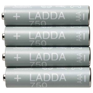 باتری نیم قلمی قابل شارژ 750 میلی آمپر ایکیا مدل IKEA LADDA